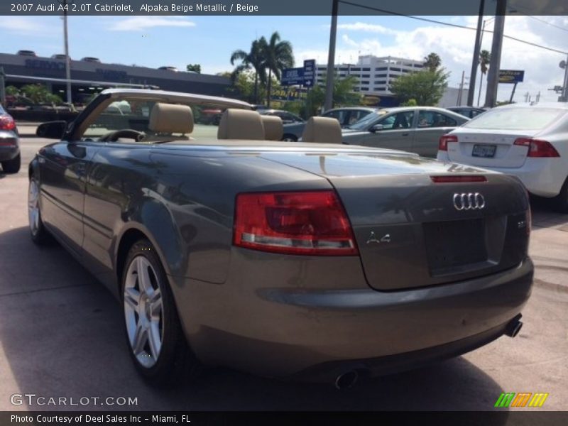 Alpaka Beige Metallic / Beige 2007 Audi A4 2.0T Cabriolet