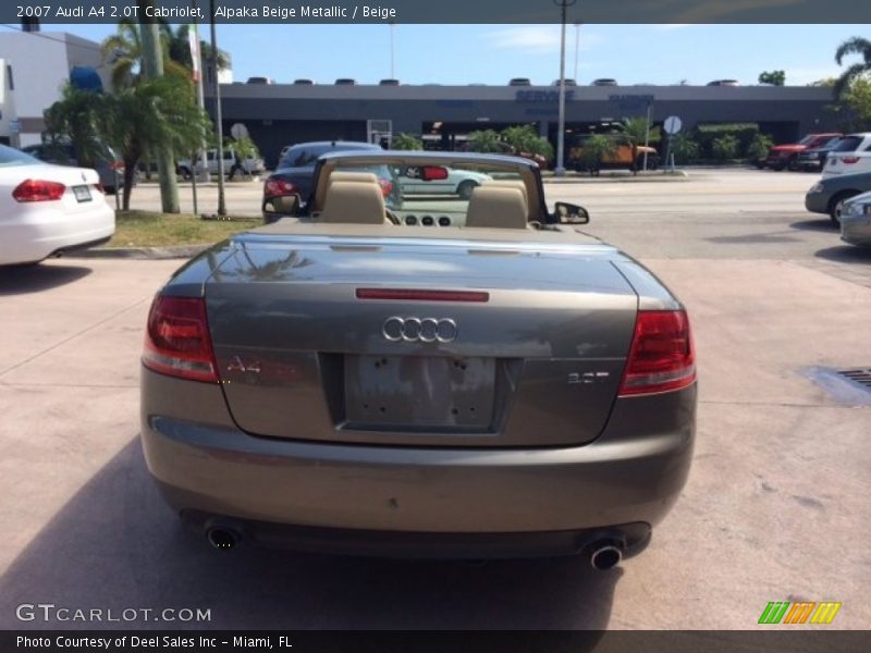 Alpaka Beige Metallic / Beige 2007 Audi A4 2.0T Cabriolet