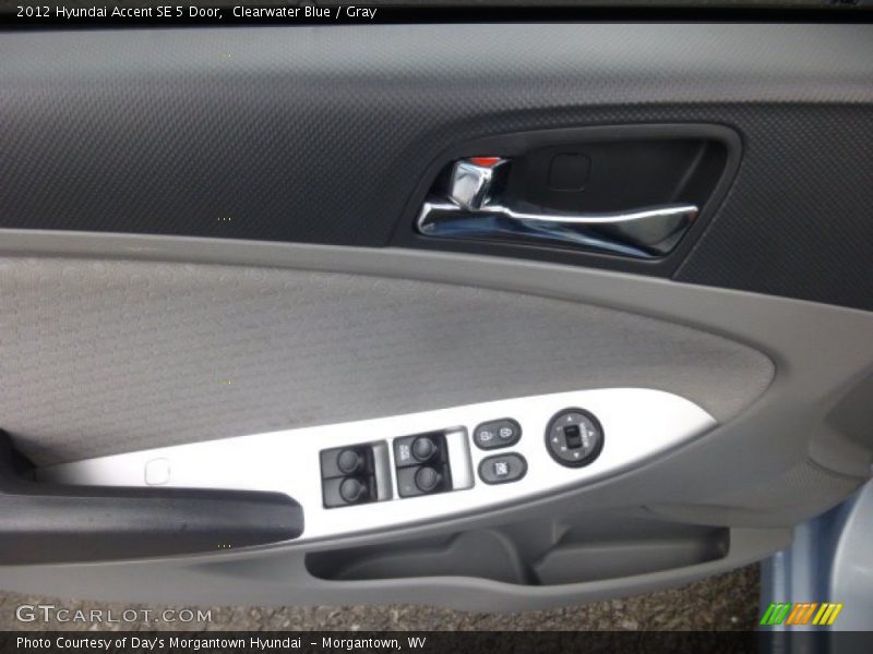 Clearwater Blue / Gray 2012 Hyundai Accent SE 5 Door