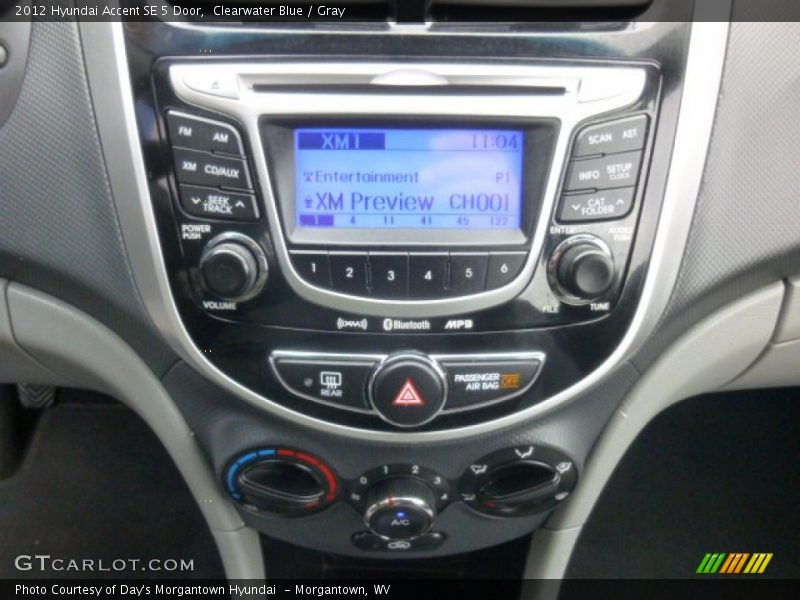 Clearwater Blue / Gray 2012 Hyundai Accent SE 5 Door