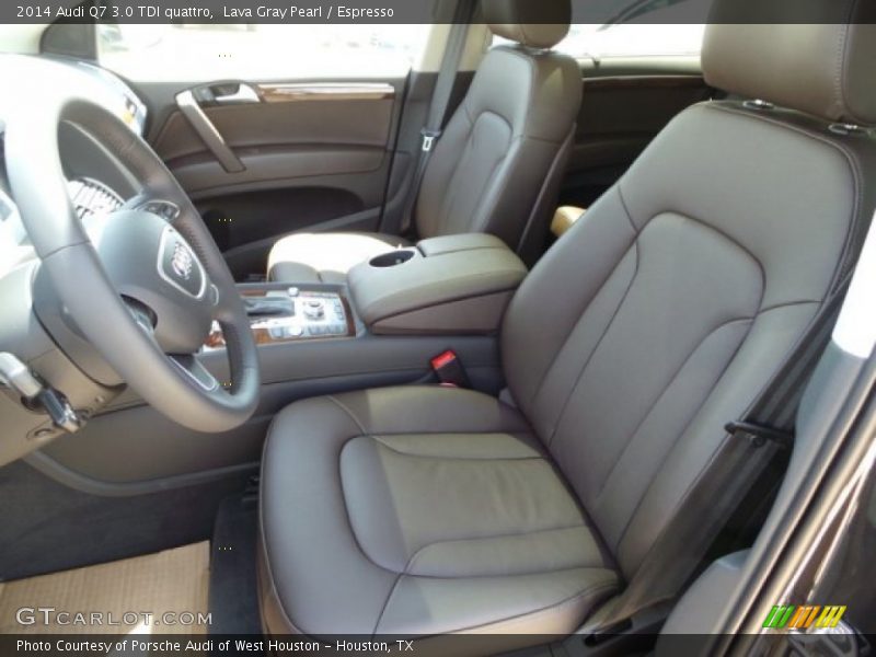Lava Gray Pearl / Espresso 2014 Audi Q7 3.0 TDI quattro
