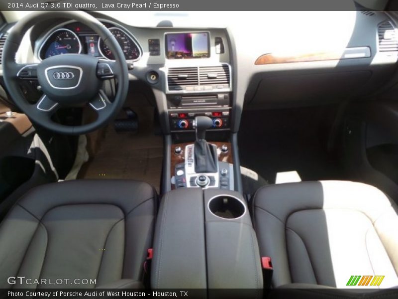 Lava Gray Pearl / Espresso 2014 Audi Q7 3.0 TDI quattro