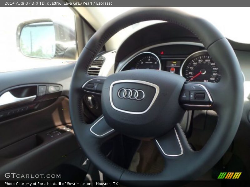 Lava Gray Pearl / Espresso 2014 Audi Q7 3.0 TDI quattro