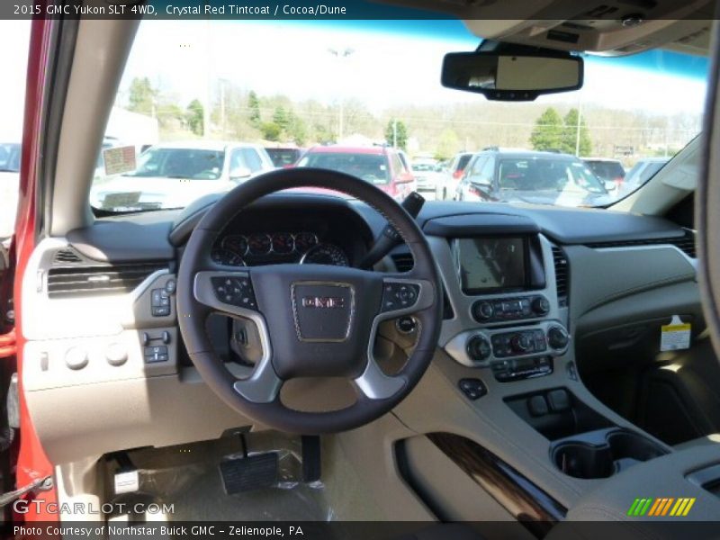 Crystal Red Tintcoat / Cocoa/Dune 2015 GMC Yukon SLT 4WD