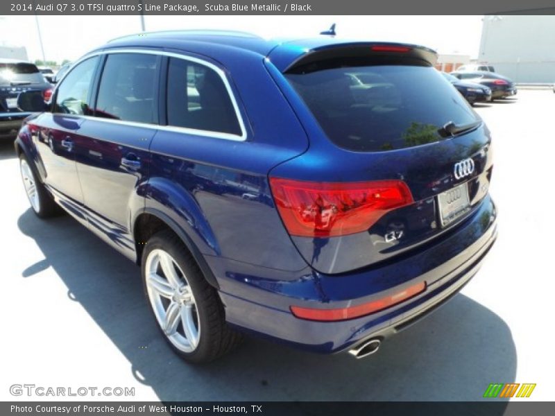 Scuba Blue Metallic / Black 2014 Audi Q7 3.0 TFSI quattro S Line Package