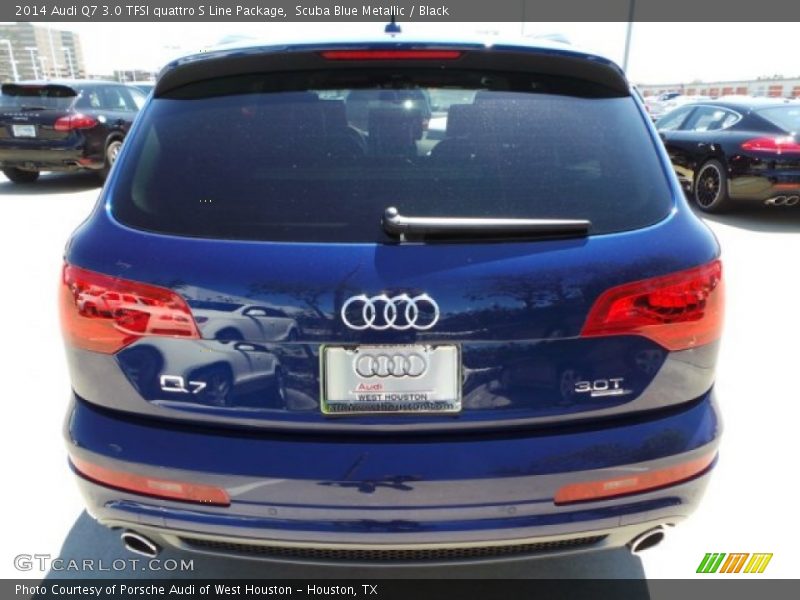 Scuba Blue Metallic / Black 2014 Audi Q7 3.0 TFSI quattro S Line Package