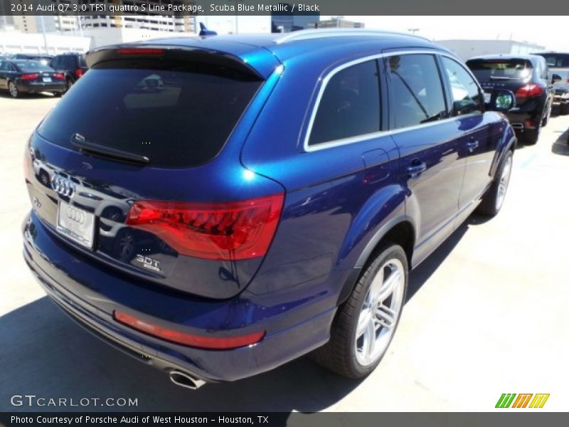 Scuba Blue Metallic / Black 2014 Audi Q7 3.0 TFSI quattro S Line Package