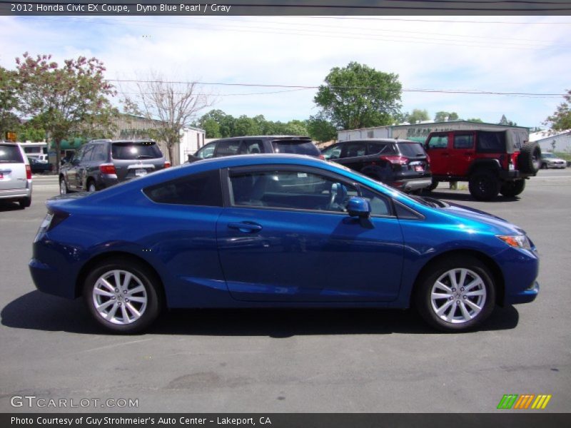 Dyno Blue Pearl / Gray 2012 Honda Civic EX Coupe