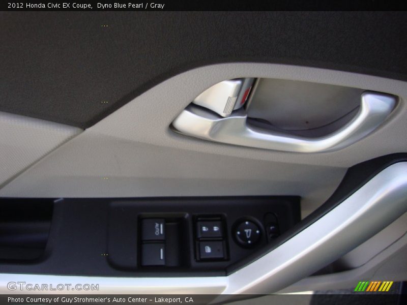 Dyno Blue Pearl / Gray 2012 Honda Civic EX Coupe