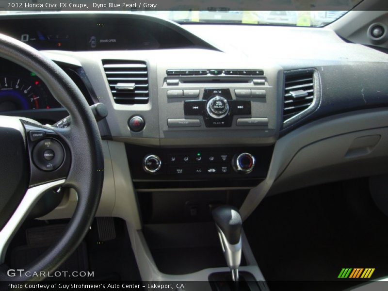Dyno Blue Pearl / Gray 2012 Honda Civic EX Coupe