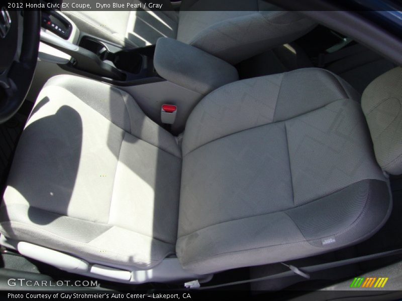 Dyno Blue Pearl / Gray 2012 Honda Civic EX Coupe
