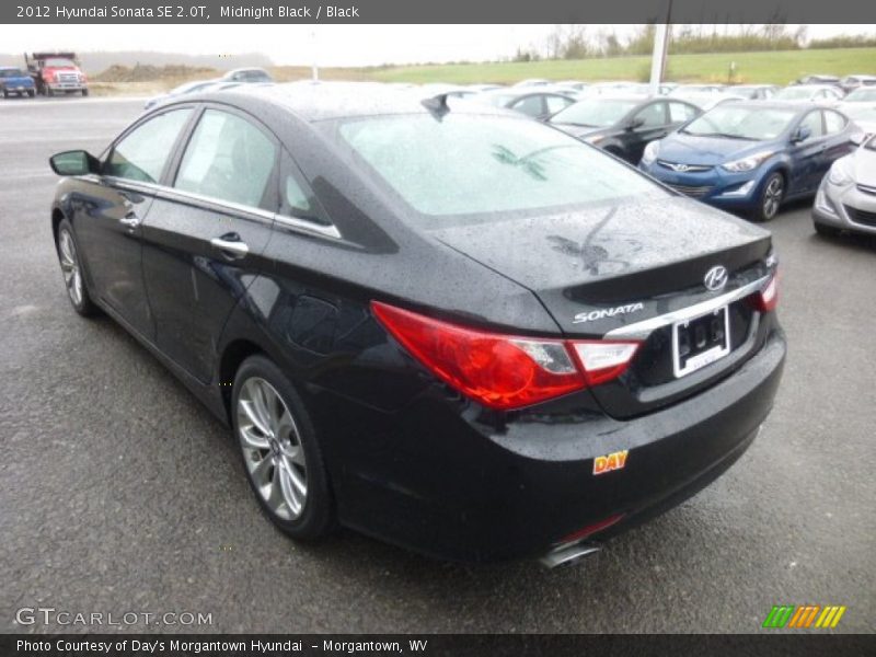 Midnight Black / Black 2012 Hyundai Sonata SE 2.0T