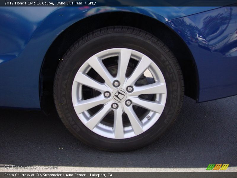 Dyno Blue Pearl / Gray 2012 Honda Civic EX Coupe