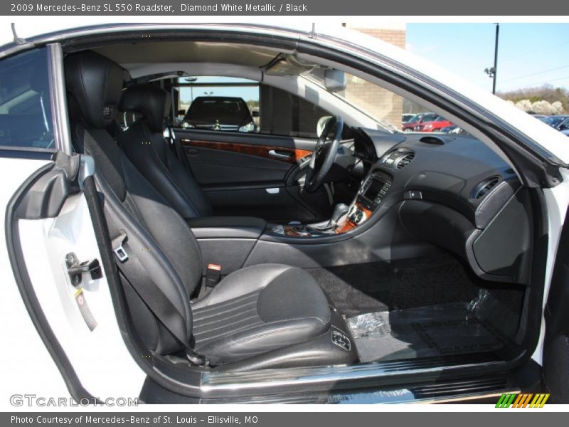 Diamond White Metallic / Black 2009 Mercedes-Benz SL 550 Roadster