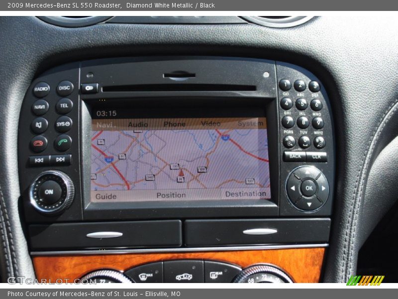 Diamond White Metallic / Black 2009 Mercedes-Benz SL 550 Roadster