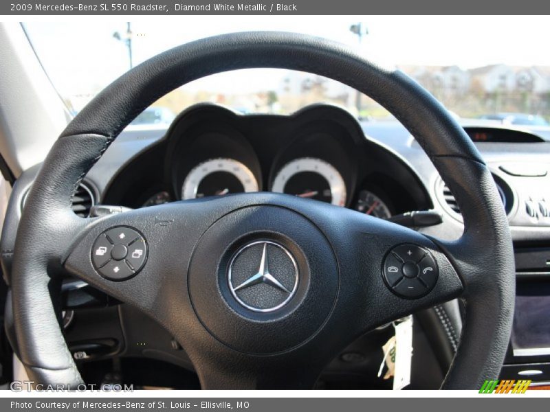 Diamond White Metallic / Black 2009 Mercedes-Benz SL 550 Roadster