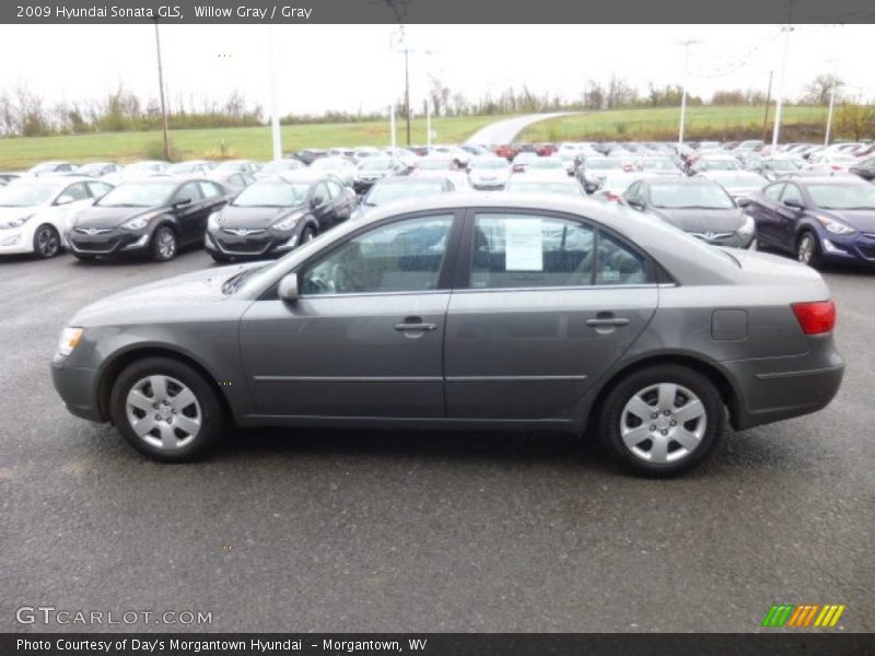 Willow Gray / Gray 2009 Hyundai Sonata GLS