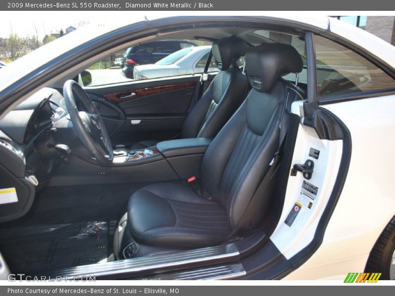 Diamond White Metallic / Black 2009 Mercedes-Benz SL 550 Roadster