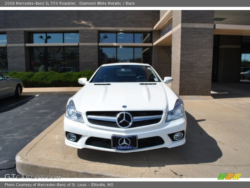 Diamond White Metallic / Black 2009 Mercedes-Benz SL 550 Roadster