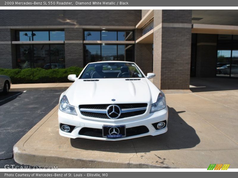 Diamond White Metallic / Black 2009 Mercedes-Benz SL 550 Roadster