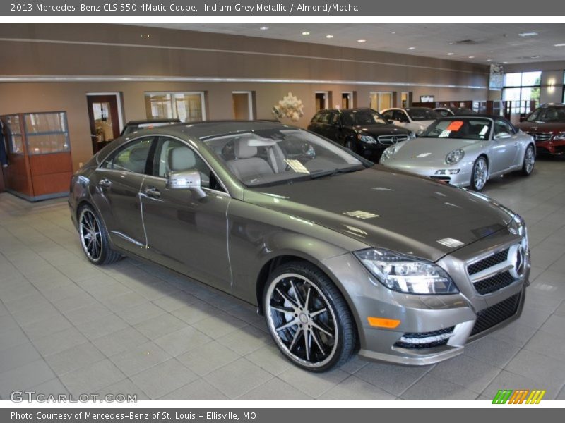 Indium Grey Metallic / Almond/Mocha 2013 Mercedes-Benz CLS 550 4Matic Coupe