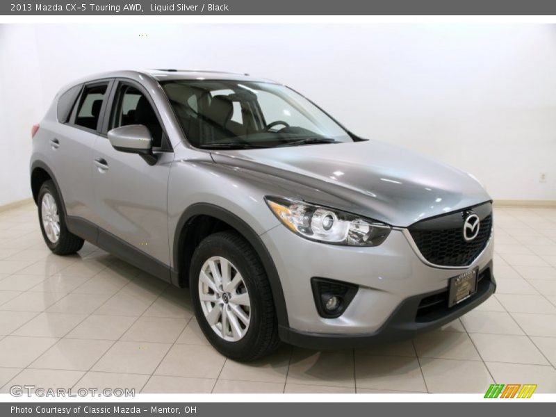 Liquid Silver / Black 2013 Mazda CX-5 Touring AWD