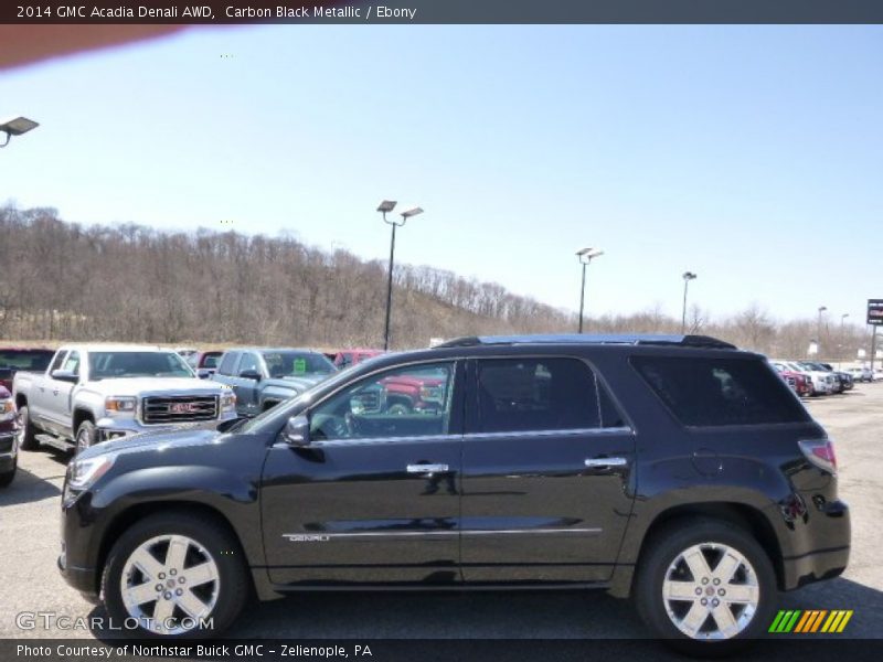 Carbon Black Metallic / Ebony 2014 GMC Acadia Denali AWD
