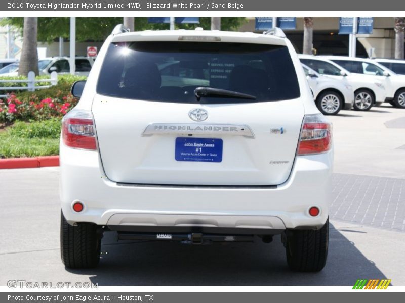 Blizzard White Pearl / Sand Beige 2010 Toyota Highlander Hybrid Limited 4WD