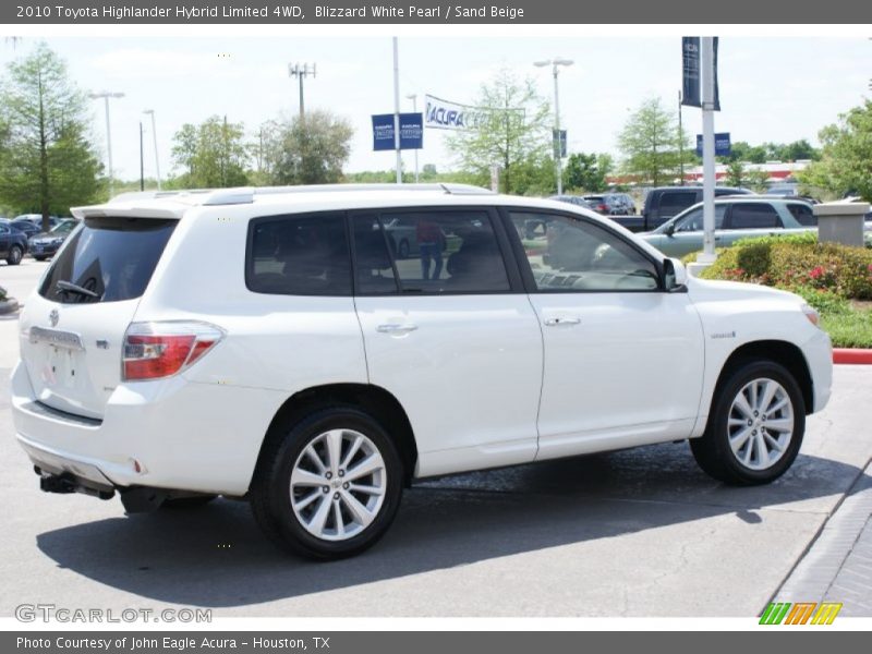 Blizzard White Pearl / Sand Beige 2010 Toyota Highlander Hybrid Limited 4WD