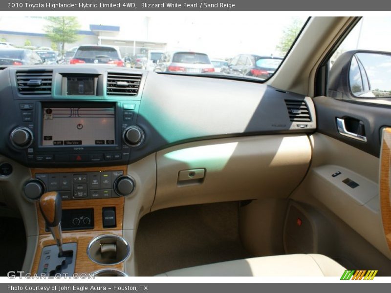 Blizzard White Pearl / Sand Beige 2010 Toyota Highlander Hybrid Limited 4WD