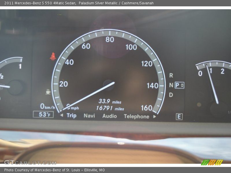 Paladium Silver Metallic / Cashmere/Savanah 2011 Mercedes-Benz S 550 4Matic Sedan