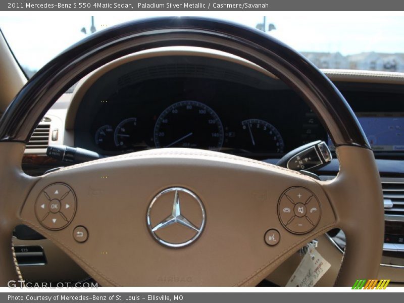 Paladium Silver Metallic / Cashmere/Savanah 2011 Mercedes-Benz S 550 4Matic Sedan
