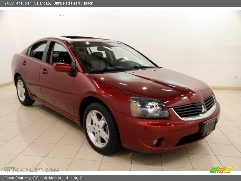 Ultra Red Pearl / Black 2007 Mitsubishi Galant ES