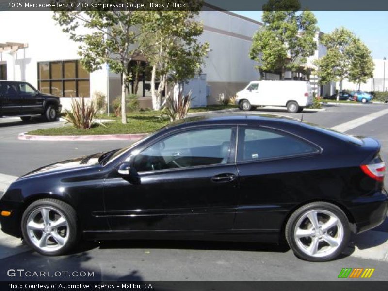 Black / Black 2005 Mercedes-Benz C 230 Kompressor Coupe