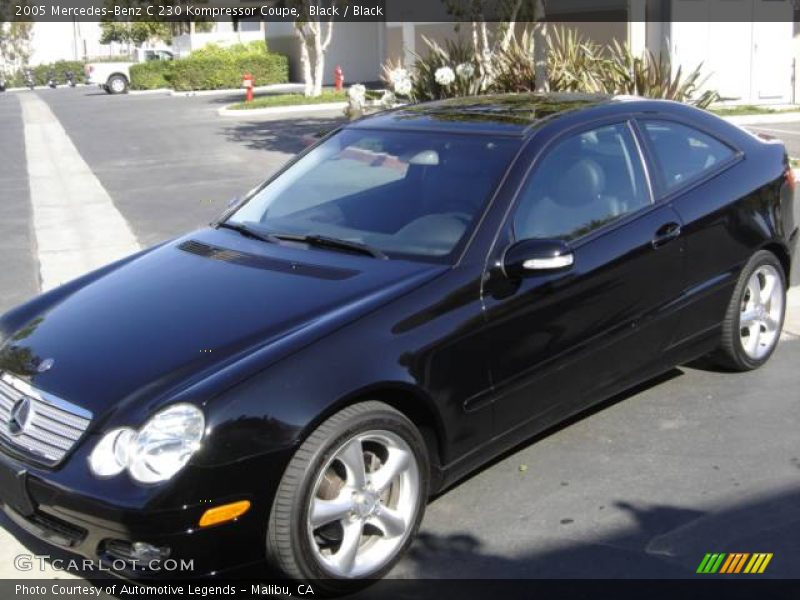 Black / Black 2005 Mercedes-Benz C 230 Kompressor Coupe