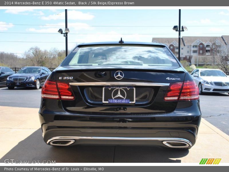 Black / Silk Beige/Espresso Brown 2014 Mercedes-Benz E 350 4Matic Sedan