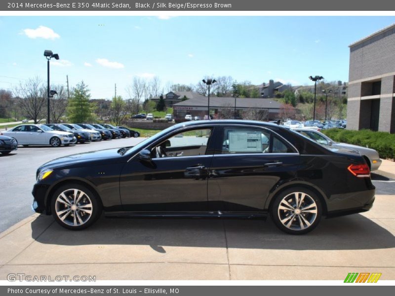 Black / Silk Beige/Espresso Brown 2014 Mercedes-Benz E 350 4Matic Sedan