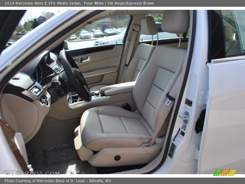 Polar White / Silk Beige/Espresso Brown 2014 Mercedes-Benz E 350 4Matic Sedan