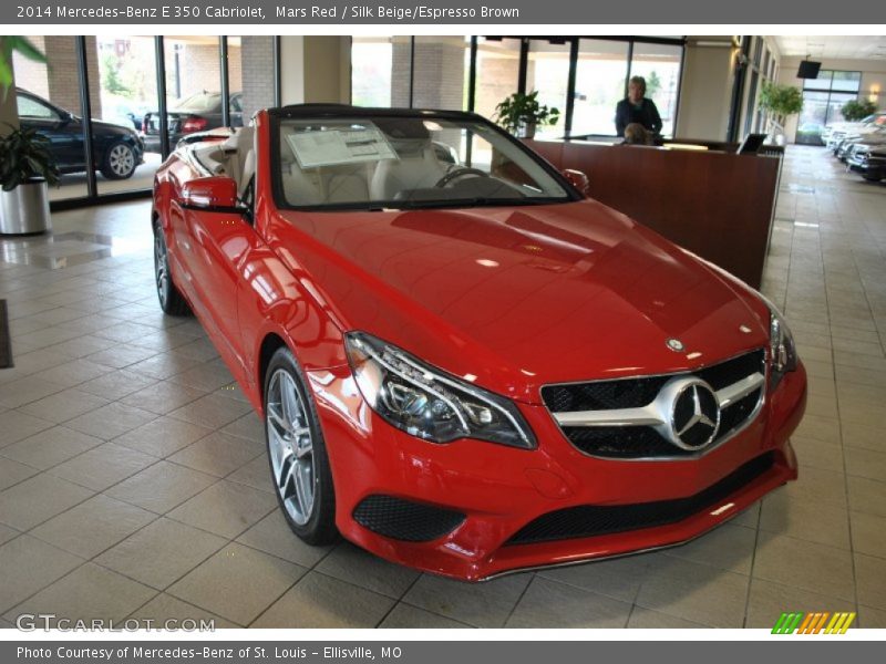 Mars Red / Silk Beige/Espresso Brown 2014 Mercedes-Benz E 350 Cabriolet