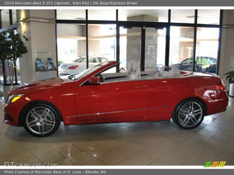 Mars Red / Silk Beige/Espresso Brown 2014 Mercedes-Benz E 350 Cabriolet