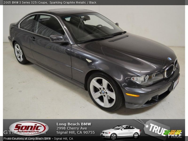 Sparkling Graphite Metallic / Black 2005 BMW 3 Series 325i Coupe