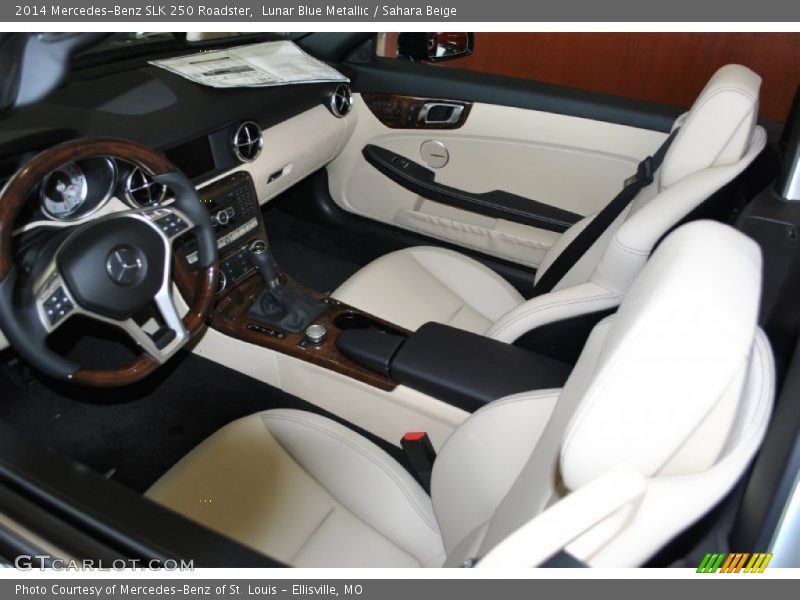 Lunar Blue Metallic / Sahara Beige 2014 Mercedes-Benz SLK 250 Roadster