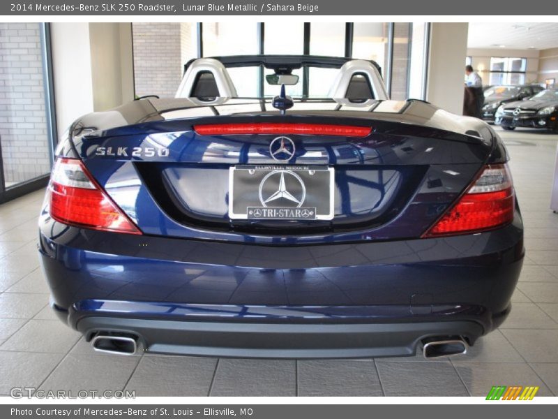 Lunar Blue Metallic / Sahara Beige 2014 Mercedes-Benz SLK 250 Roadster