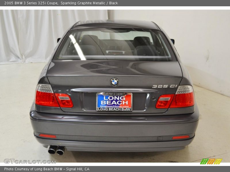 Sparkling Graphite Metallic / Black 2005 BMW 3 Series 325i Coupe