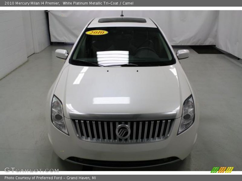 White Platinum Metallic Tri-Coat / Camel 2010 Mercury Milan I4 Premier