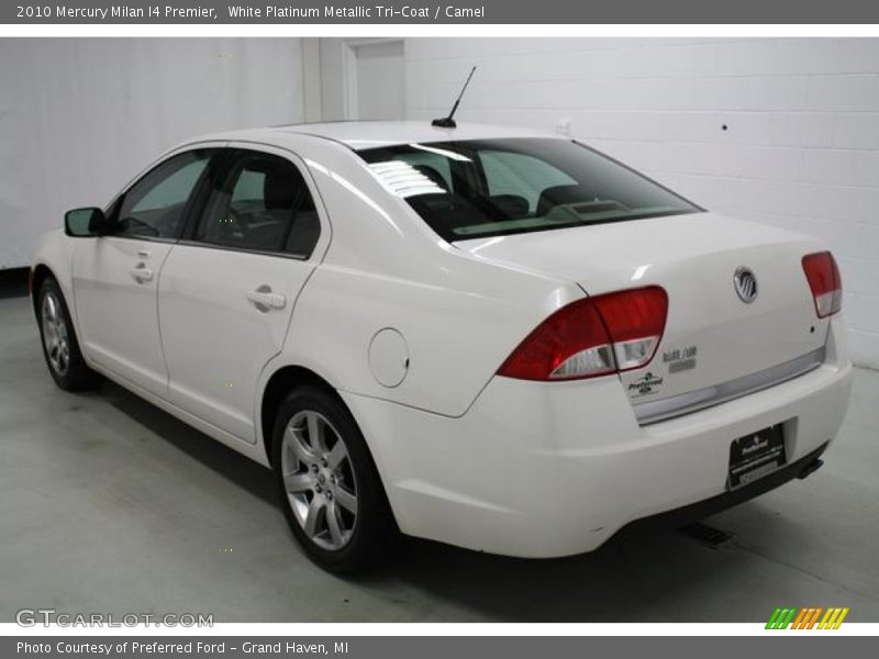White Platinum Metallic Tri-Coat / Camel 2010 Mercury Milan I4 Premier