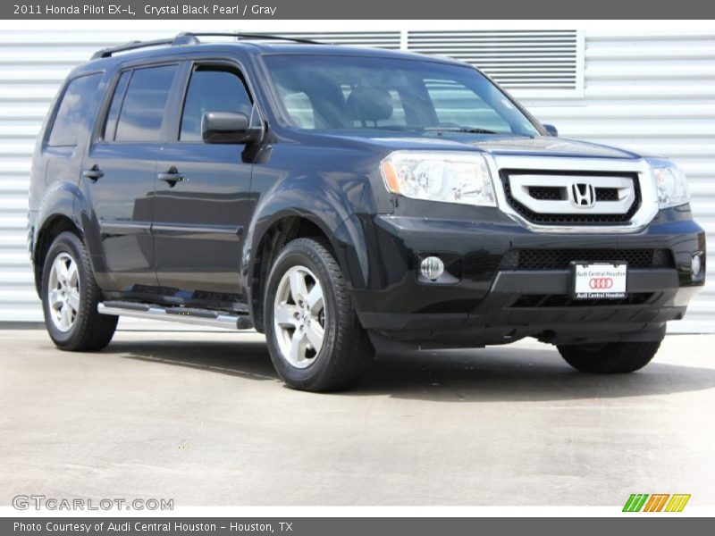 Crystal Black Pearl / Gray 2011 Honda Pilot EX-L