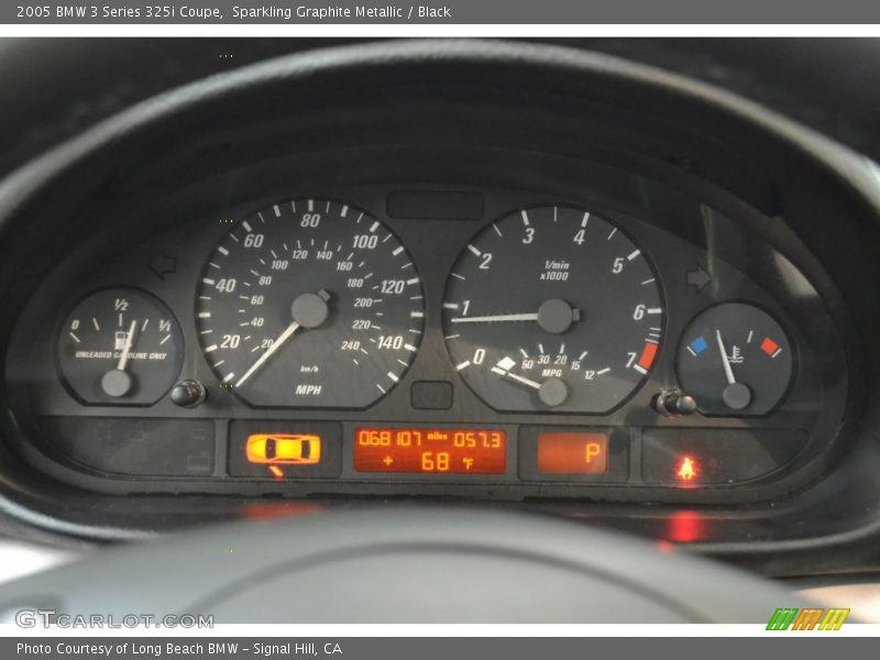 Sparkling Graphite Metallic / Black 2005 BMW 3 Series 325i Coupe