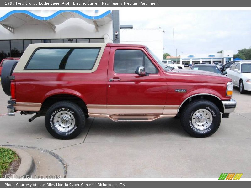 Electric Current Red Pearl / Medium Parchment 1995 Ford Bronco Eddie Bauer 4x4