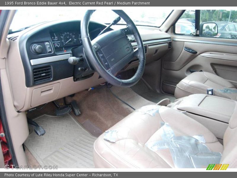 Electric Current Red Pearl / Medium Parchment 1995 Ford Bronco Eddie Bauer 4x4